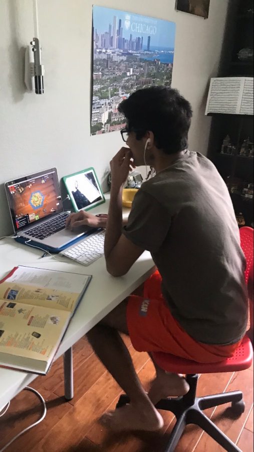 Pranav Mukund, a current sophomore has been spending his time playing online games with his friends, such as Catan.