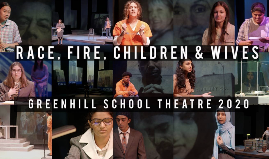 The poster for the Fall Productions original play, Race, Fire, Children & Wives. Photo from Valerie Hauss-Smith. 