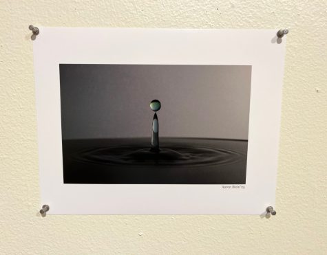 Sophomore Aaron Steins photography work displayed in the Fine Arts Building.