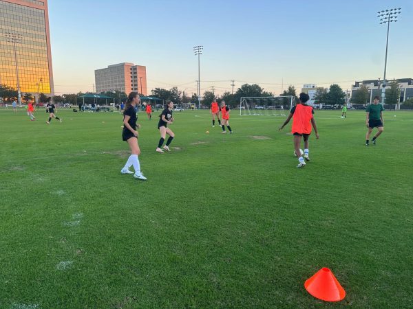 Varsity girls soccer begins daily practices on Malouf Field.