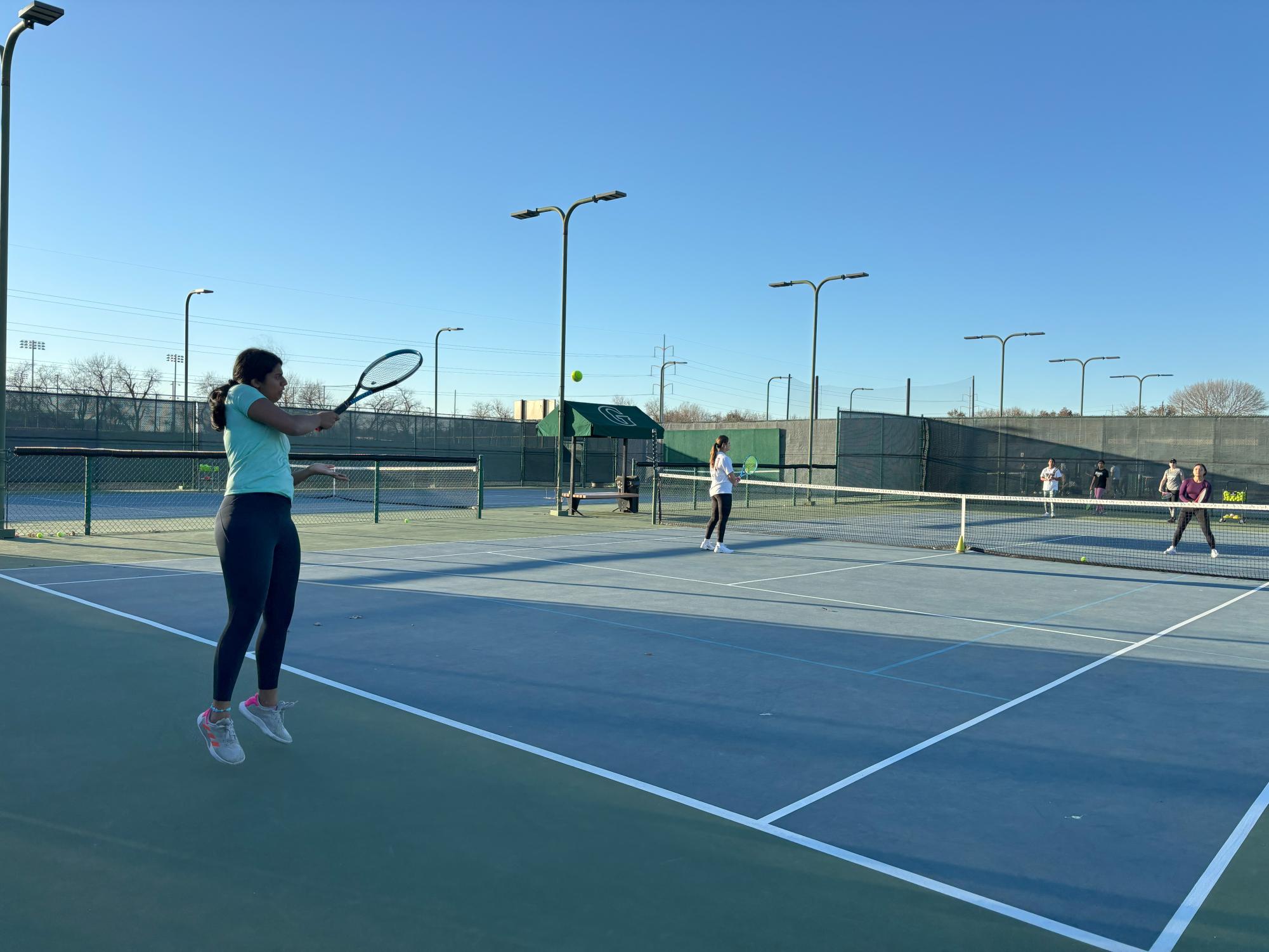 Greenhill Girls Tennis Team Preps for Season with Hayley Whitehead and Vivek Kuppurajan Leading
